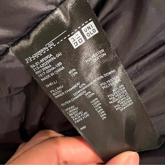 Uniqlo Hybrid Down Coat in Black - Picture 8 of 9